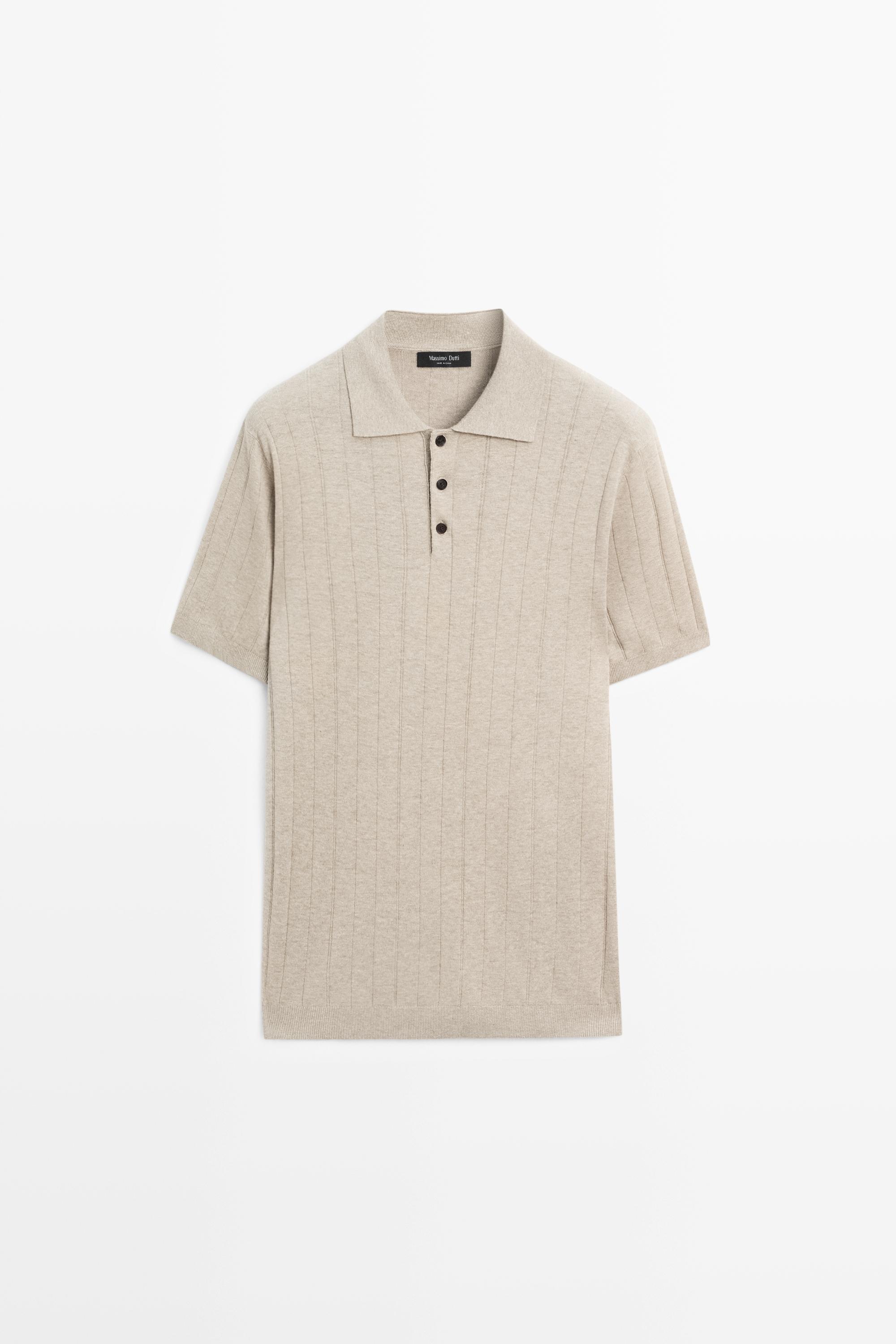 Polo à manches courtes en maille avec coton